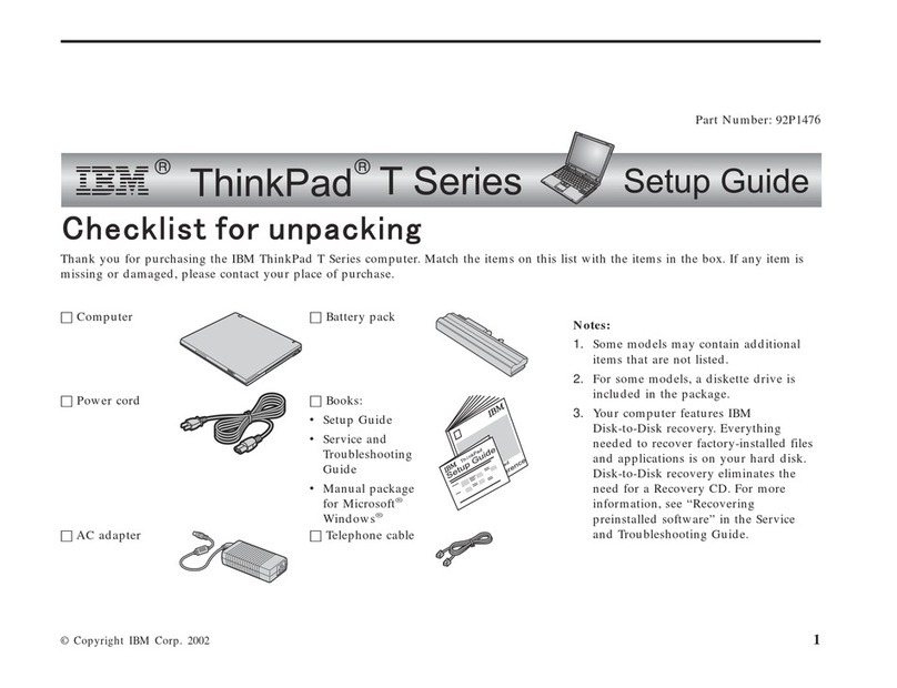 Lenovo ThinkPad T40 Manuel utilisateur