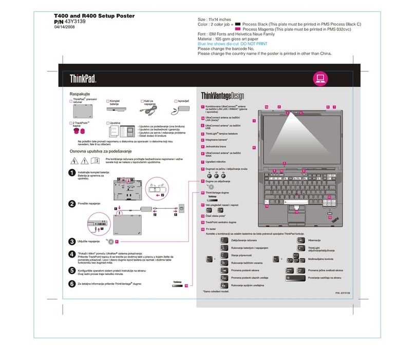 Lenovo ThinkPad T400 Comment utiliser