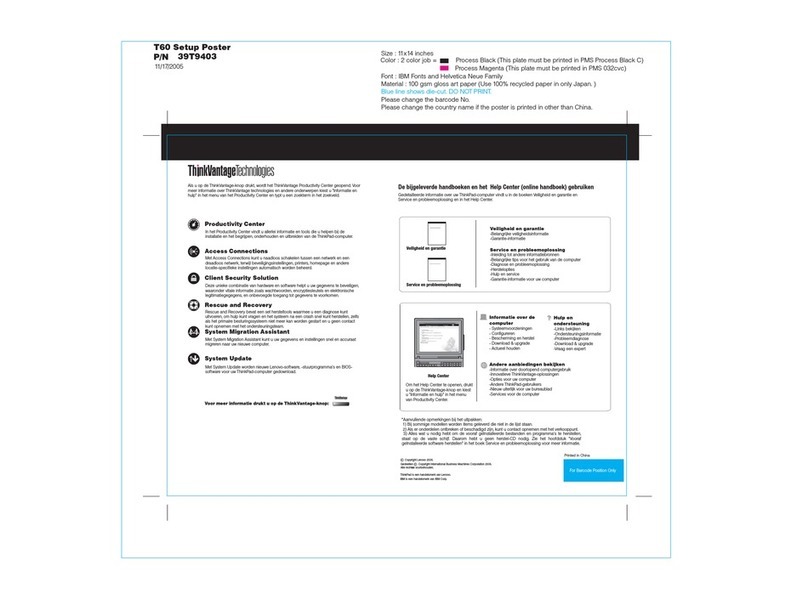 Lenovo THINKPAD T60 - Manuel utilisateur