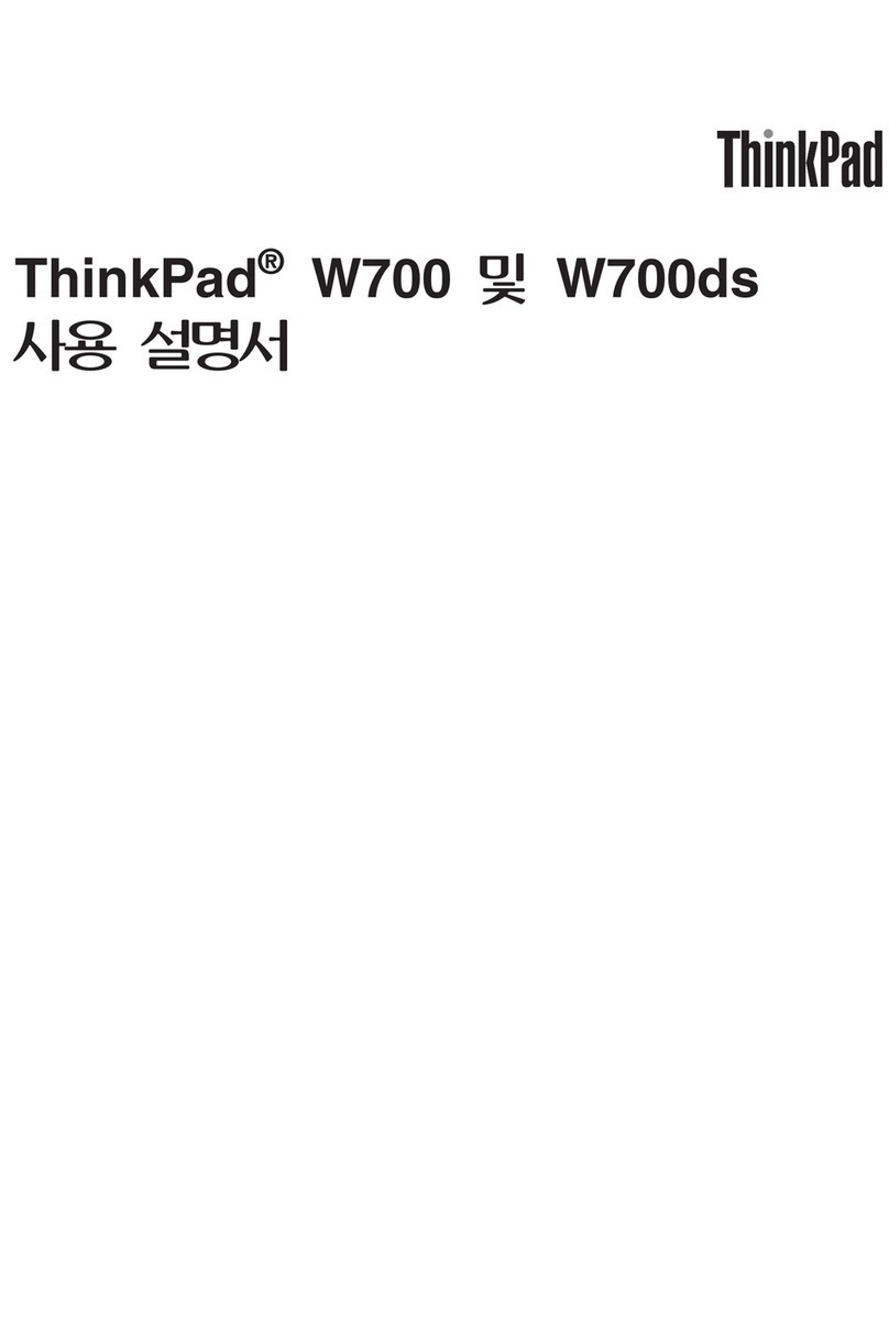 Lenovo THINKPAD W700 Manuel utilisateur