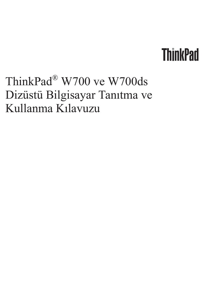 Lenovo THINKPAD W700 Manuel utilisateur