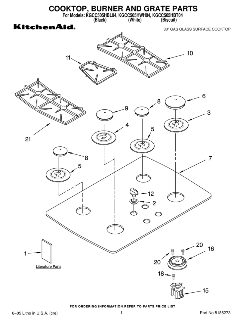 KitchenAid KGCC505HBL04 Manuel utilisateur