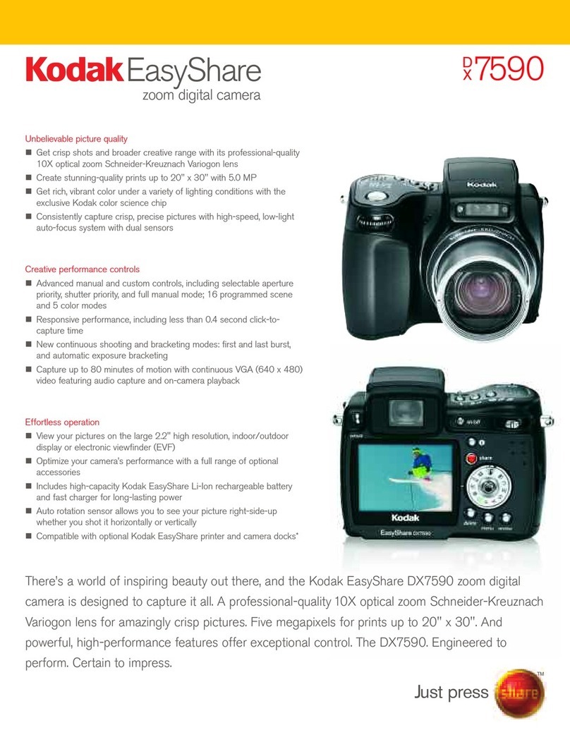 Kodak EasyShare Zoom Digital Camera DX7590 Manuel utilisateur