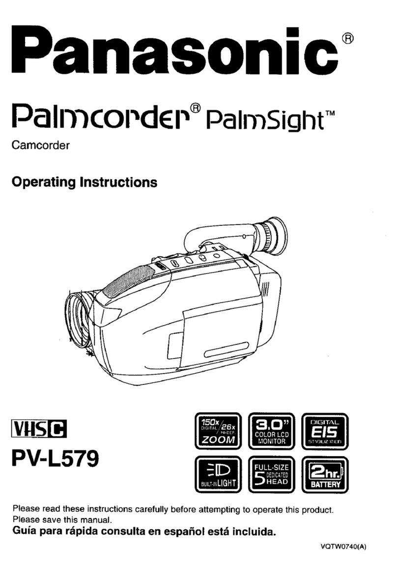 Panasonic Palmcoder Palmsight PV-L579 Manuel utilisateur Panasonic Palmcoder Palmsight PV-L579 Manuel utilisateur