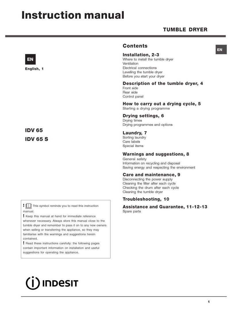 Indesit IDV 65 Manuel utilisateur