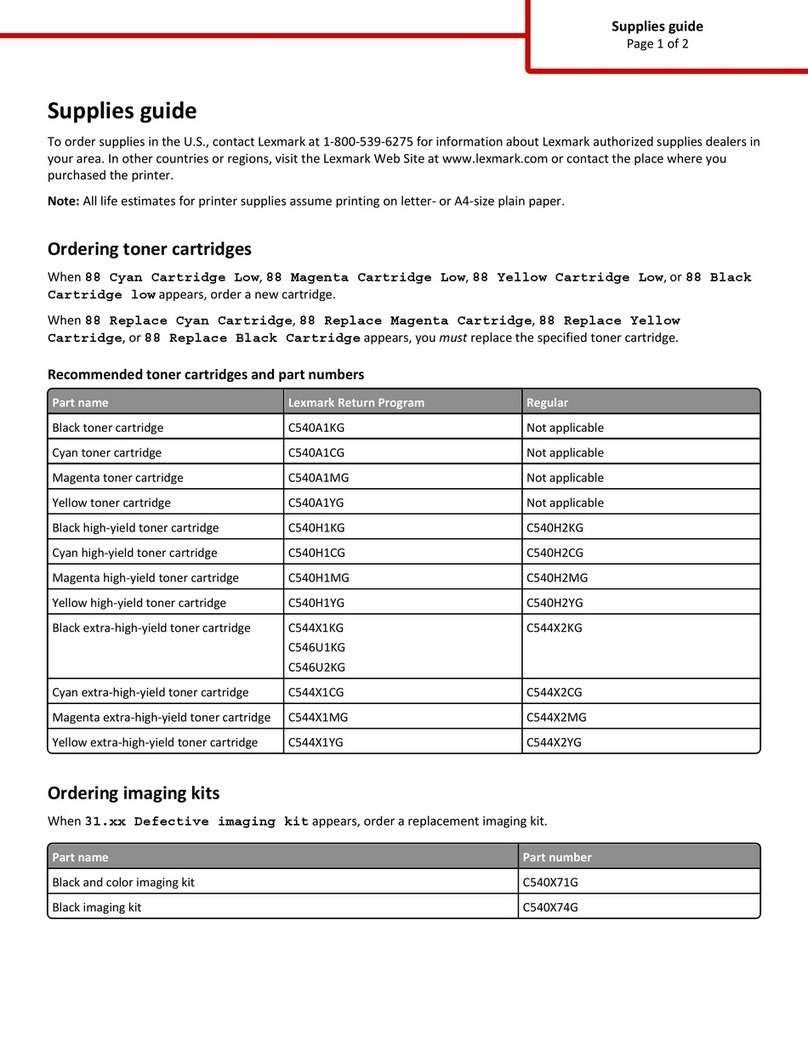 Lexmark X548 Family Manuel utilisateur