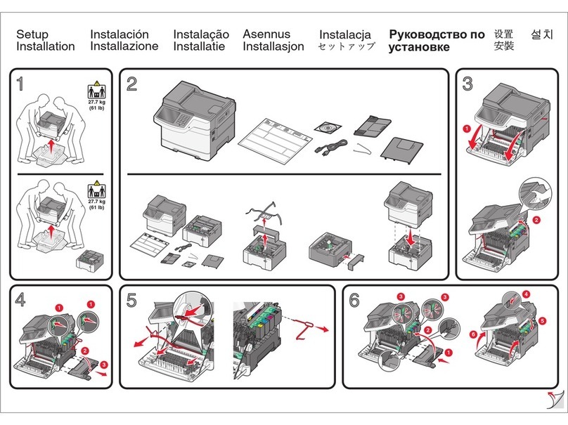 Lexmark X548 Family Instructions d'utilisation et de sécurité