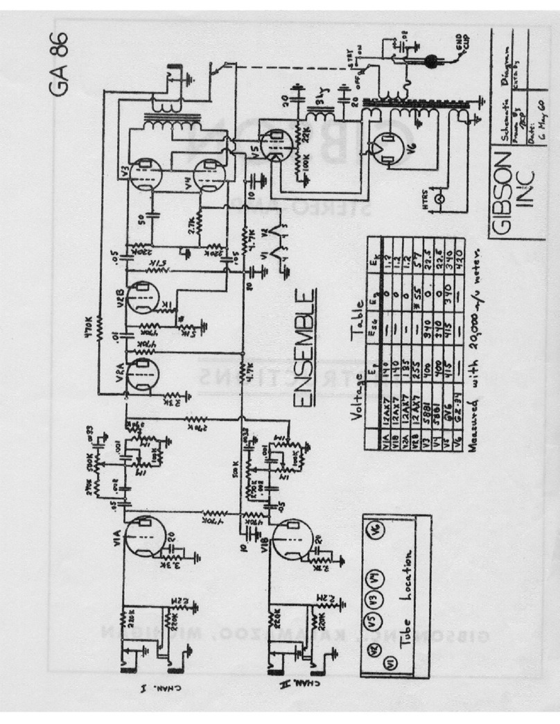 Gibson Ga 86 Guide de démarrage rapide Gibson Ga 86 Guide de démarrage rapide
