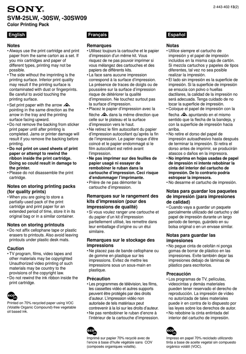 Sony SVM-25LW Manuel utilisateur