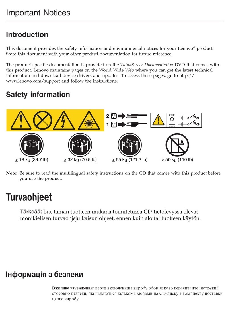 Lenovo THINKSERVER RS210 Manuel d'exploitation et d'entretien