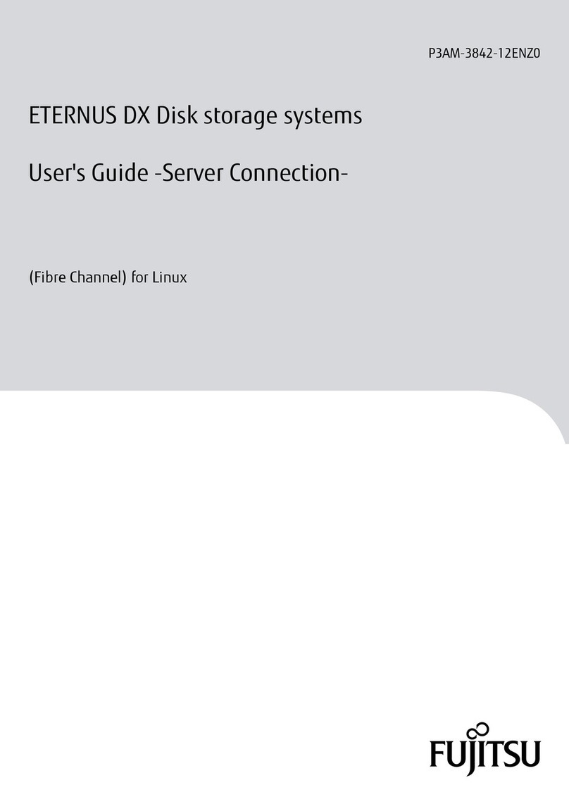 Fujitsu ETERNUS DX Disk Manuel utilisateur Fujitsu ETERNUS DX Disk Manuel utilisateur