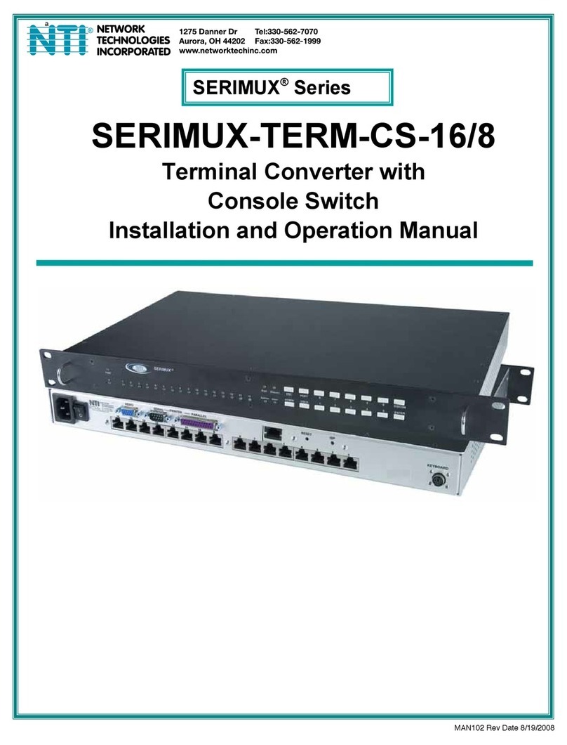 Network Technologies SERIMUX-TERM-CS-16/8 Manuel utilisateur
