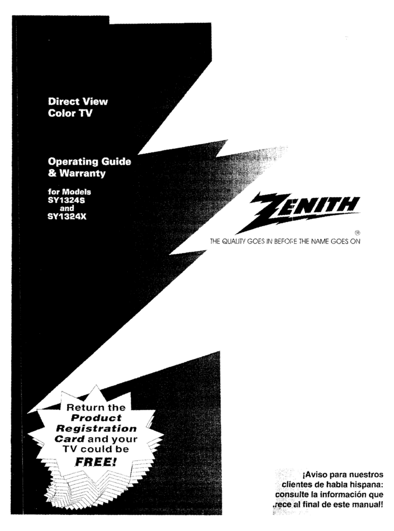 Zenith SY1324S Manuel d'utilisation et d'entretien Zenith SY1324S Manuel d'utilisation et d'entretien