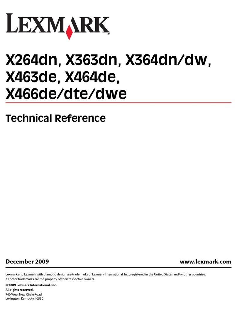 Lexmark X264 Manuel de service Lexmark X264 Manuel de service