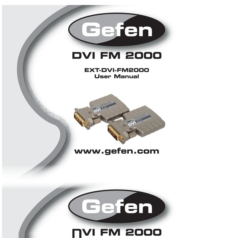 Gefen EXT-DVI-FM2000 Manuel utilisateur