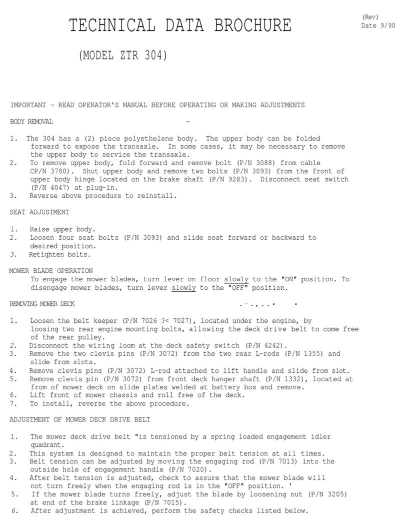 Dixon ZTR 304 Manuel d'instructions Dixon ZTR 304 Manuel d'instructions