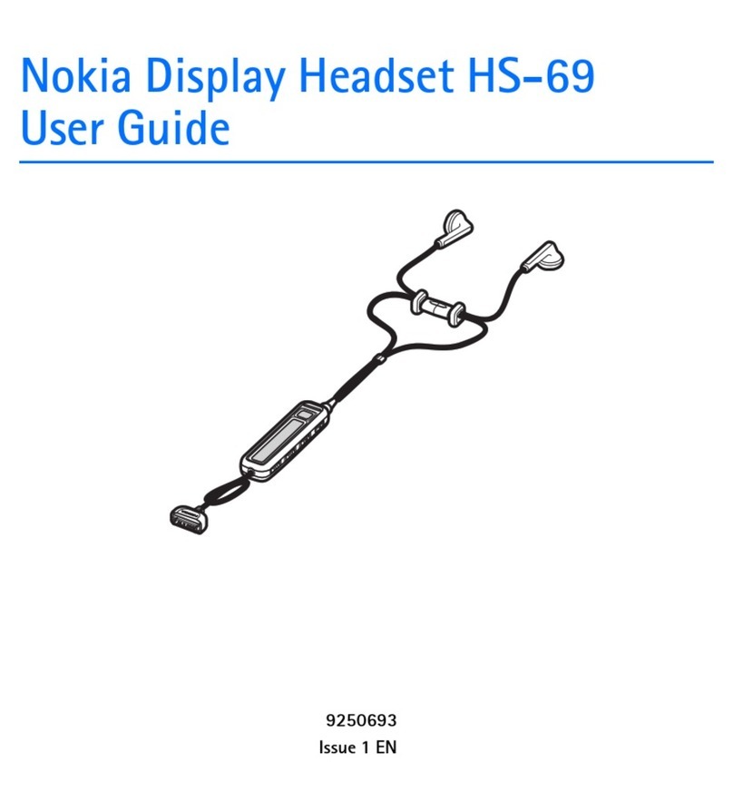Nokia HS-69 - Headset - Ear-bud Guide de démarrage rapide