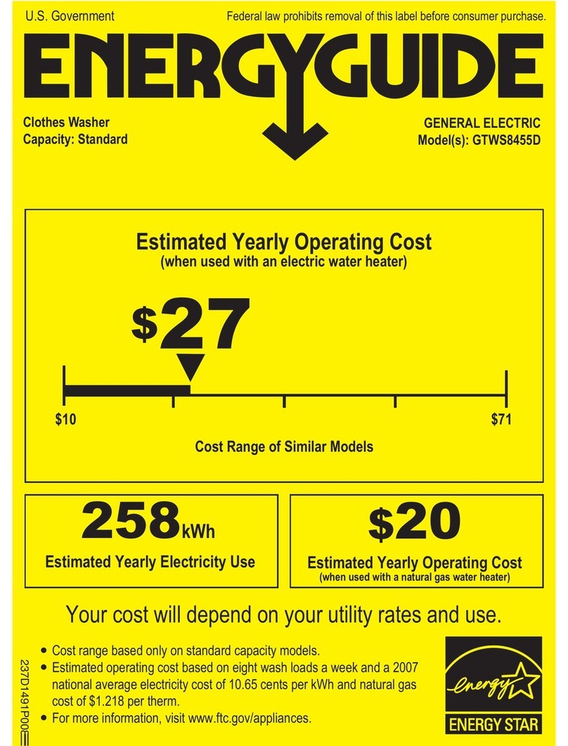 GE GTWS8455DMC Instructions de montage