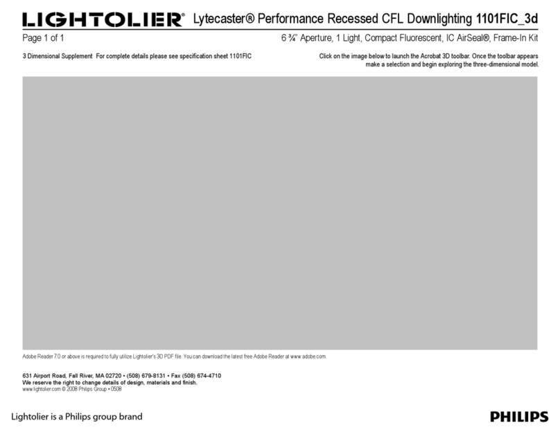 Lightolier Lytecaster 1101FIC_3d Manuel utilisateur