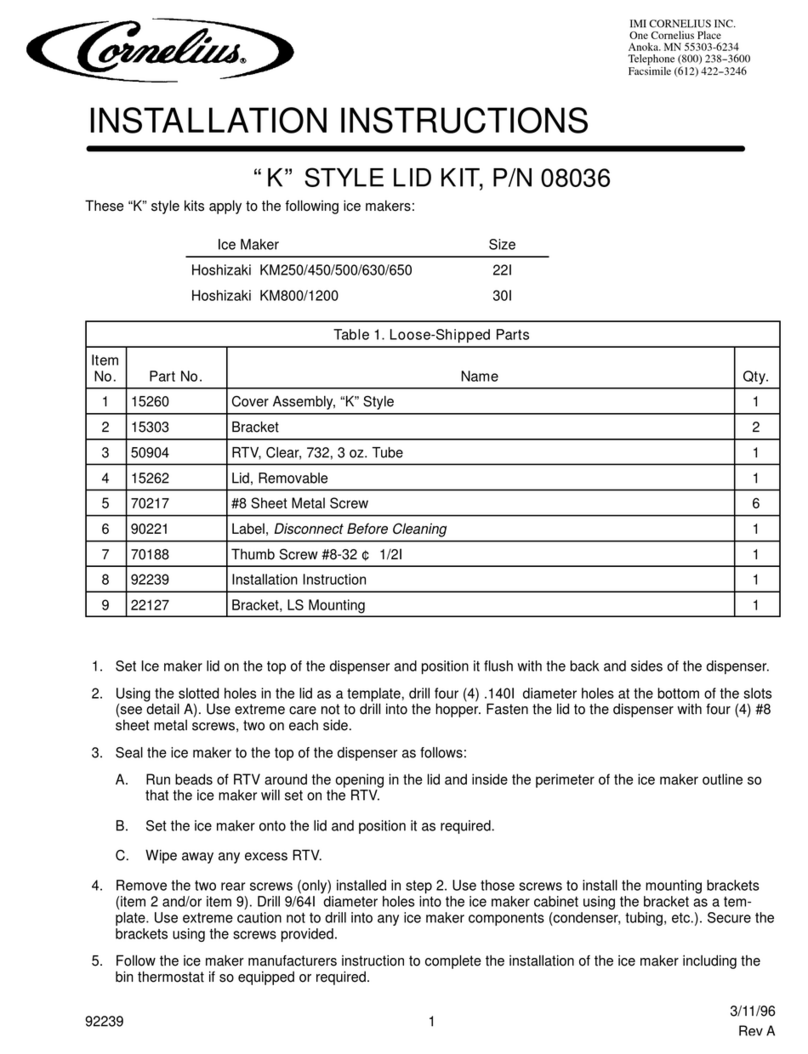Cornelius 8036 Manuel utilisateur