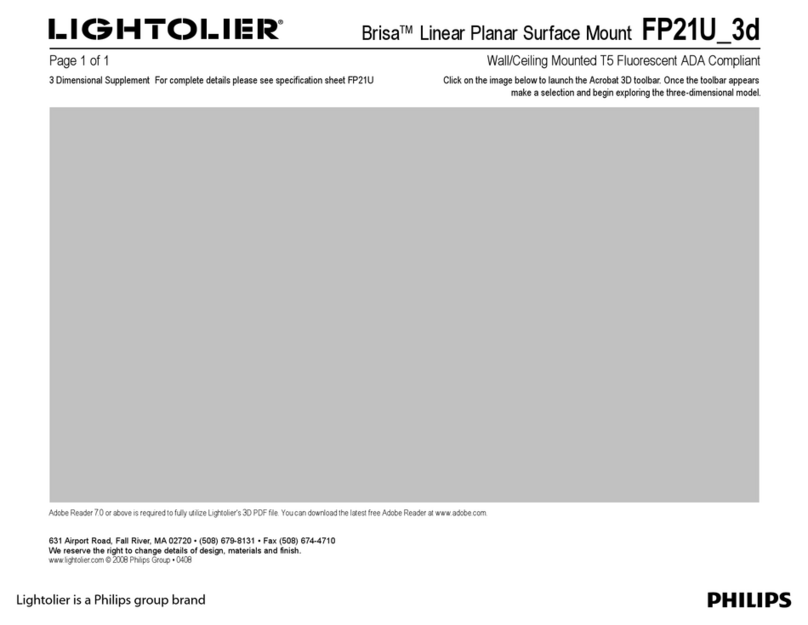 Lightolier Brisa FP21U_3d Manuel utilisateur