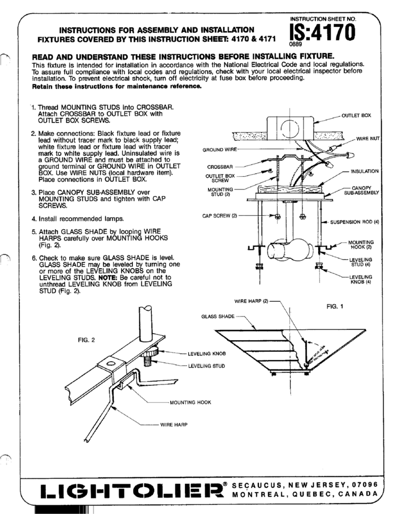Lightolier 4170 Manuel d'instructions