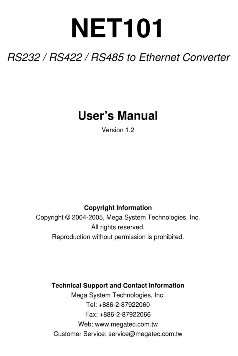Mega System Tech NET101 Manuel utilisateur