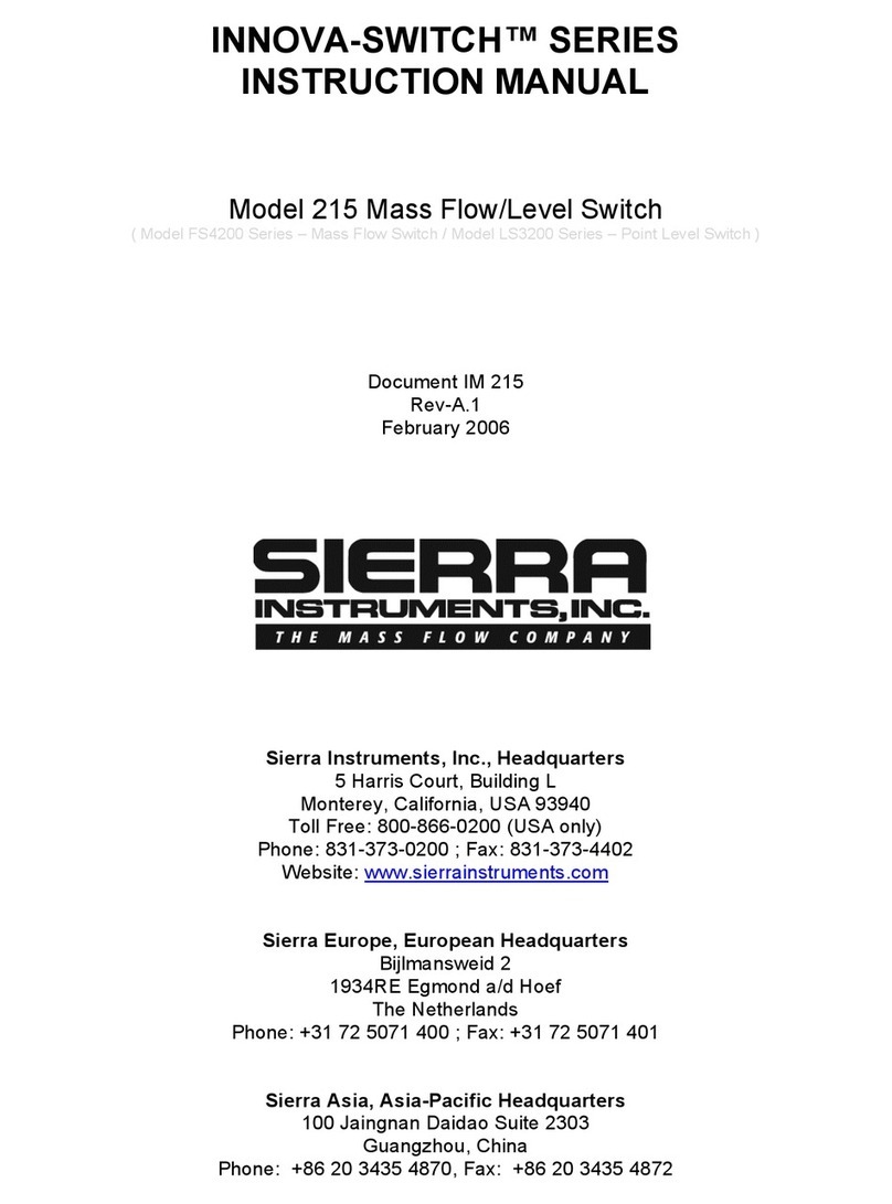 Sierra INNOVA-SWITCH 215 Manuel utilisateur