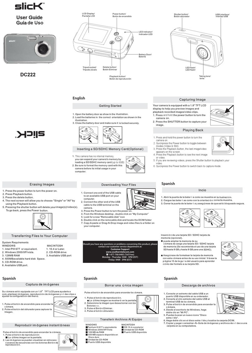 Slick DC222 Manuel utilisateur