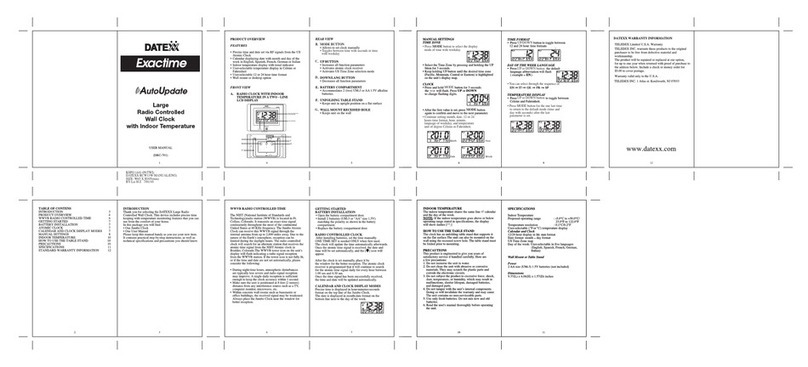 Datexx Exactime DRC-701 Manuel utilisateur
