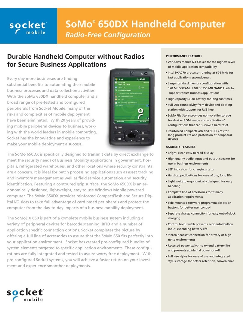Socket SoMo 650DX Handheld Computer Manuel utilisateur