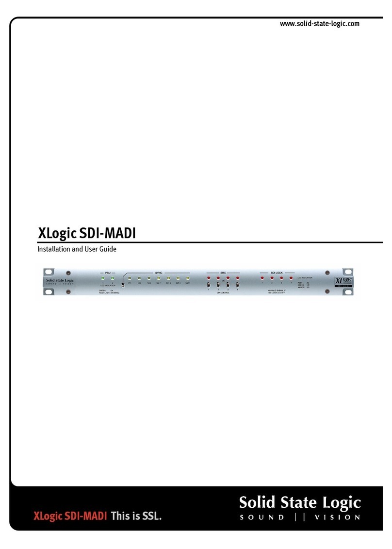 Solid State Logic XLogic SDI-MADI Manuel utilisateur