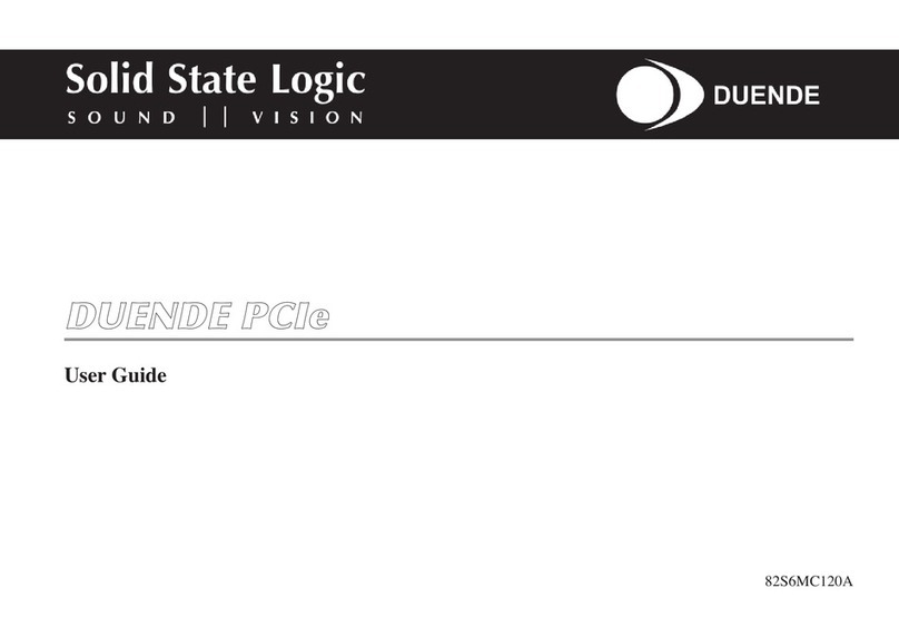 Solid State Logic DUENDE PCIe Manuel utilisateur