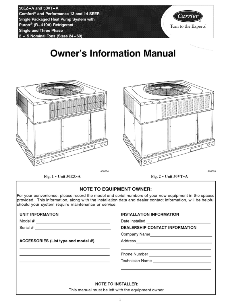 Carrier COMFORT 50EZ-A Mode d’emploi