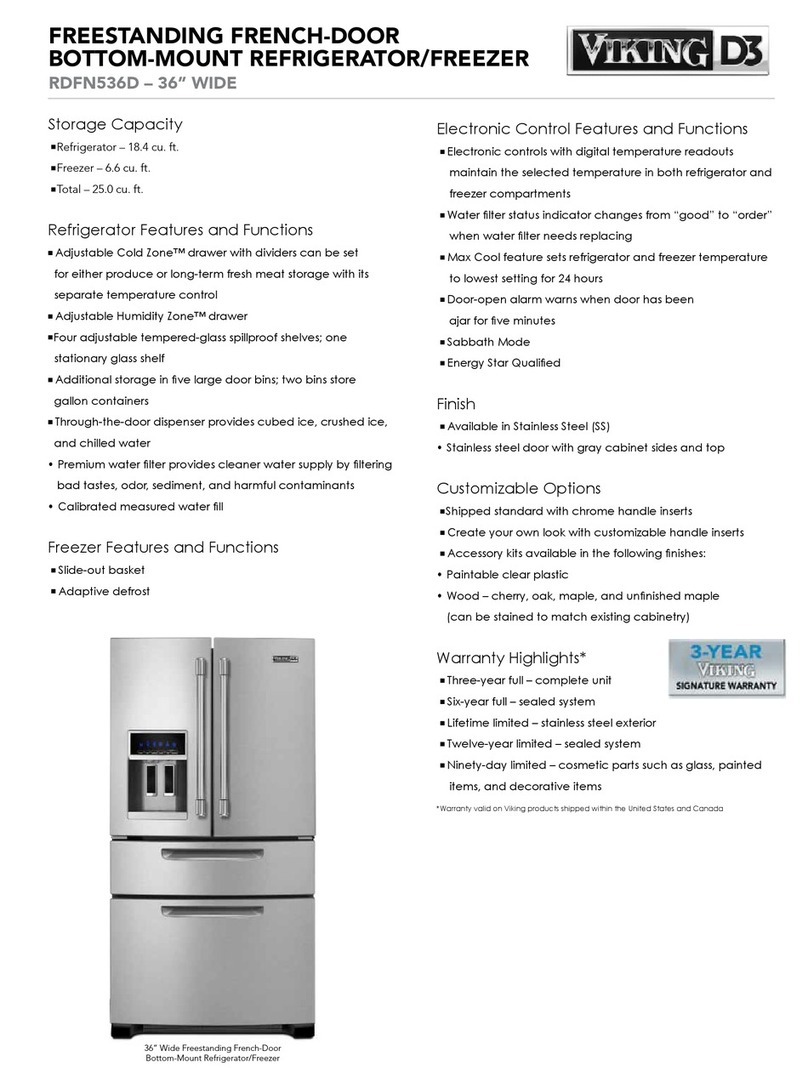 Viking RDFN536D Manuel utilisateur