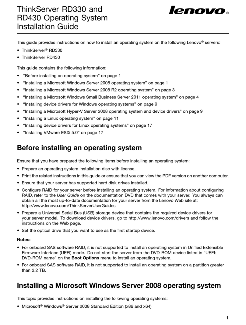 Lenovo ThinkServer RD330 Manuel utilisateur