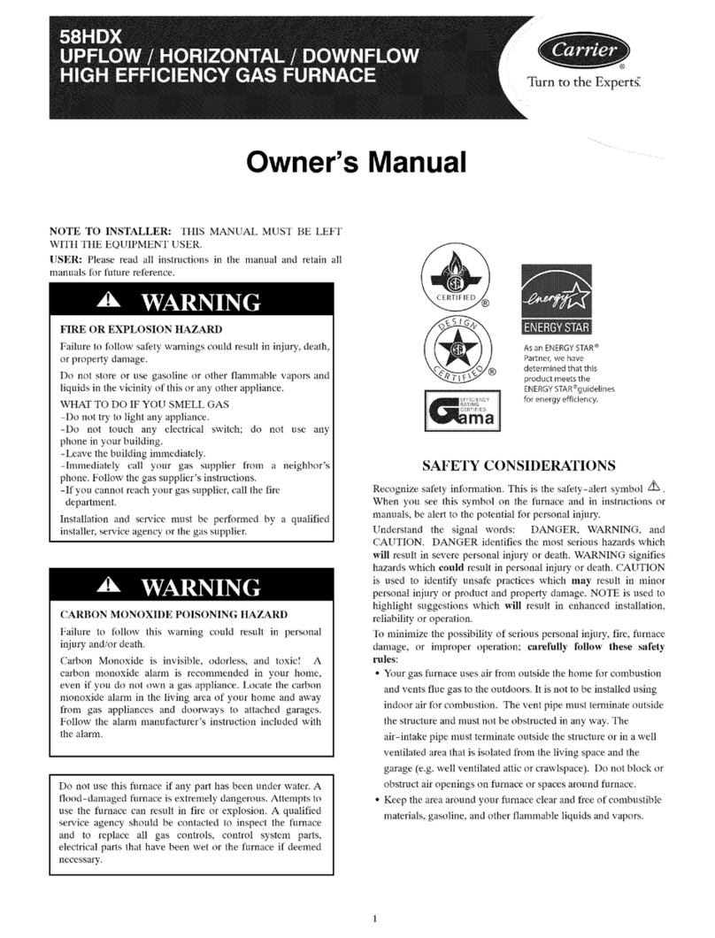 Carrier 58HDX Manuel utilisateur