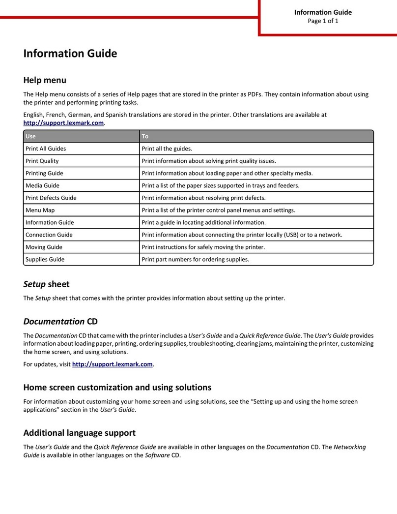 Lexmark M3150 Manuel technique