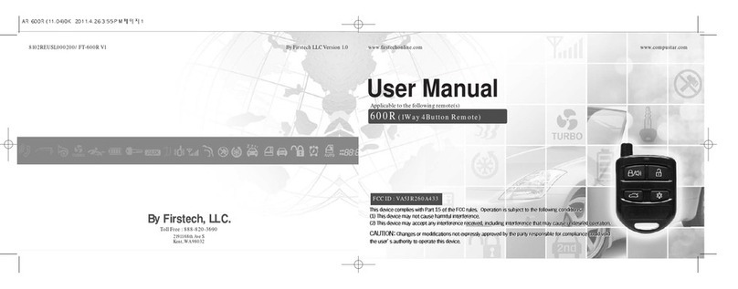 Firstech, LLC. 600R Manuel utilisateur