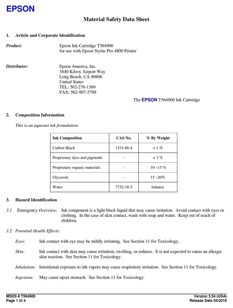 Epson T564900 Instructions d'utilisation et d'entretien