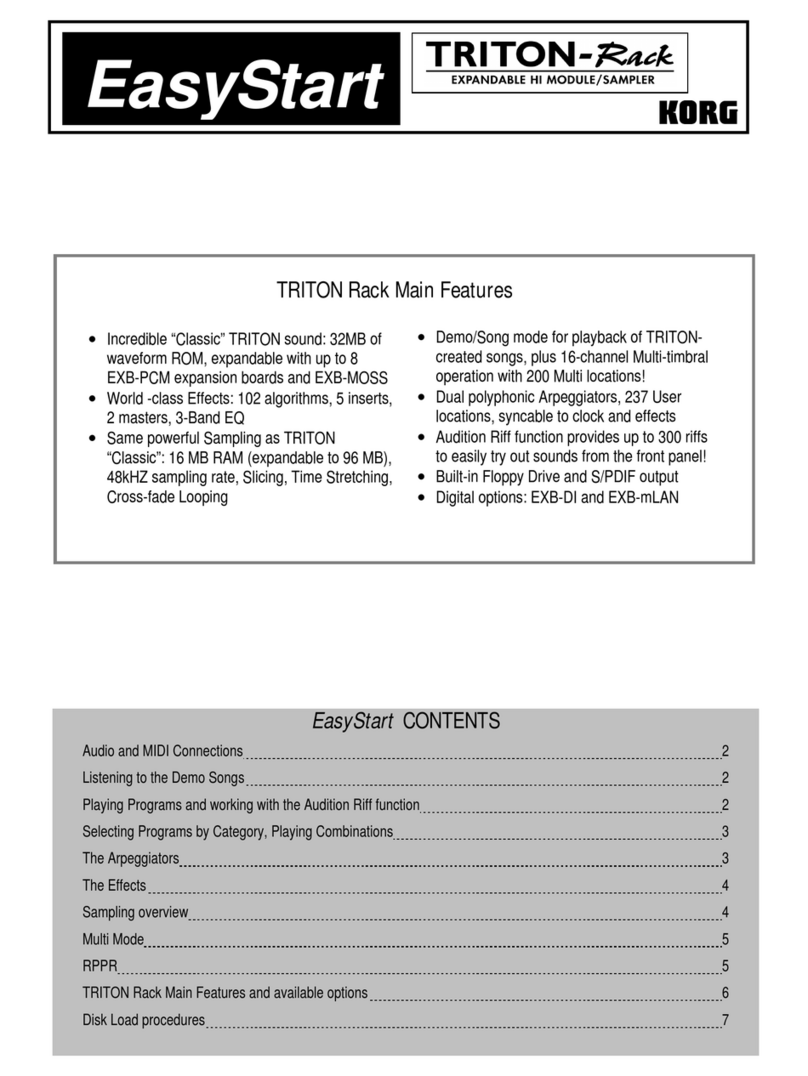 Korg Triton-Rack Fiche d'information produit Korg Triton-Rack Fiche d'information produit
