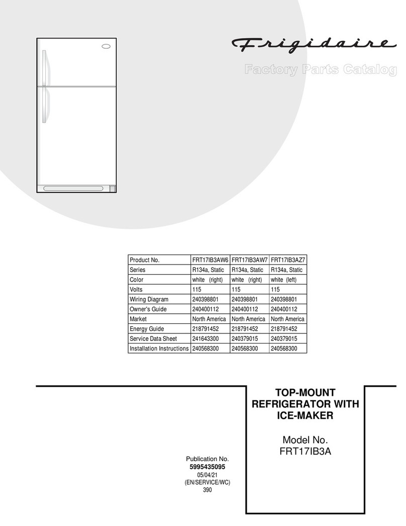 Frigidaire FRT17IB3A Manuel utilisateur Frigidaire FRT17IB3A Manuel utilisateur