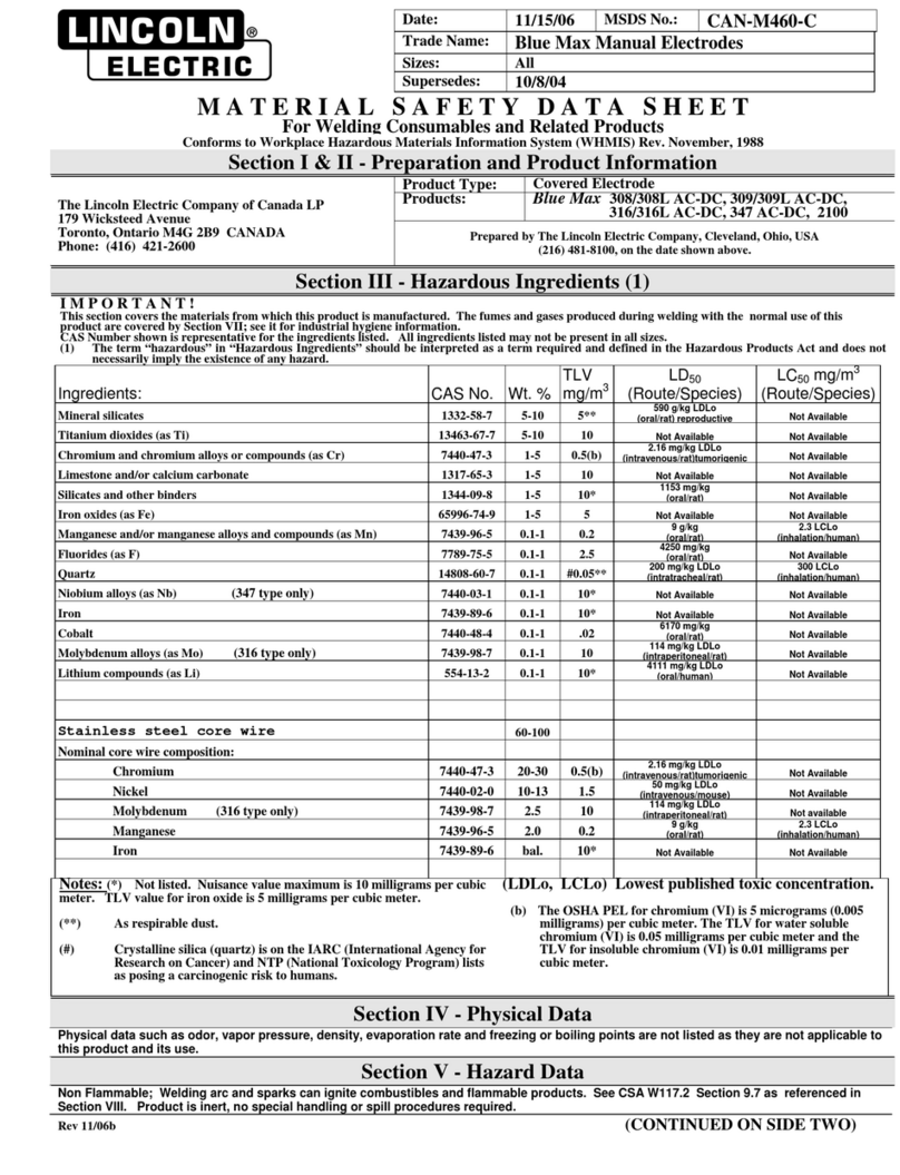 Lincoln Electric 2100 Manuel utilisateur Lincoln Electric 2100 Manuel utilisateur