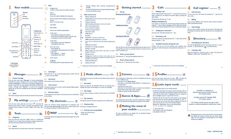 Alcatel OT-V570 Manuel utilisateur