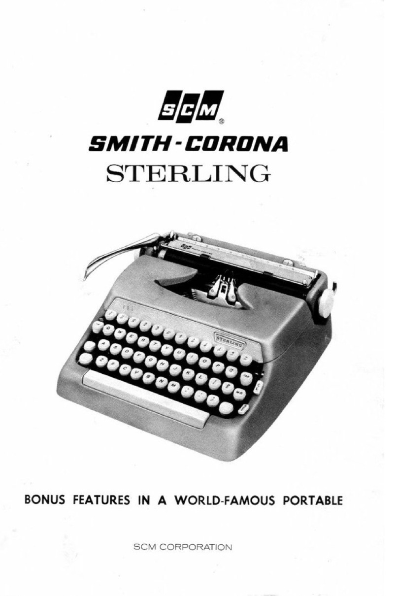Smith Corona Sterling Manuel utilisateur