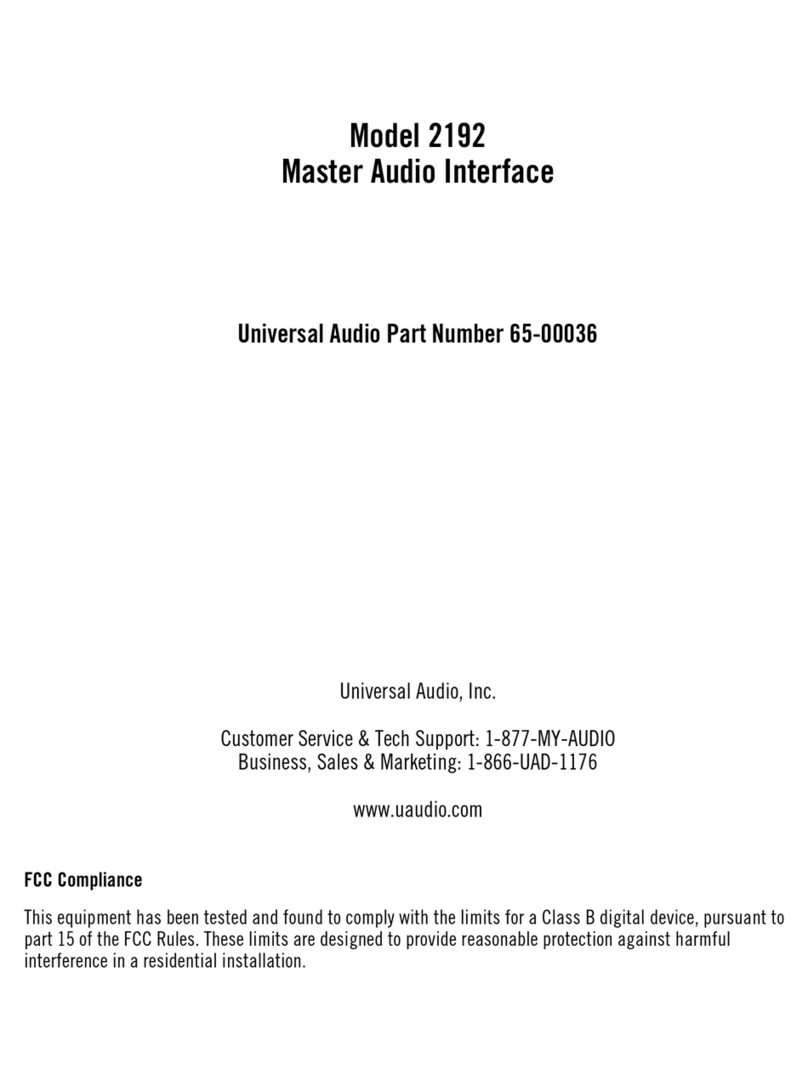 Universal Audio 2192 Manuel utilisateur
