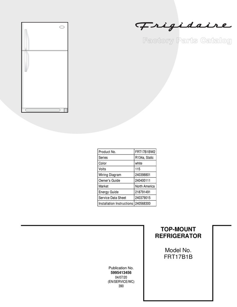 Frigidaire FRT17B1B Manuel utilisateur Frigidaire FRT17B1B Manuel utilisateur
