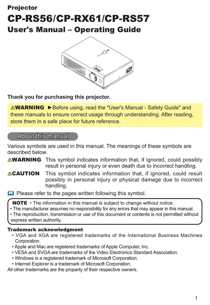 Hitachi CP-RS57 series Document technique