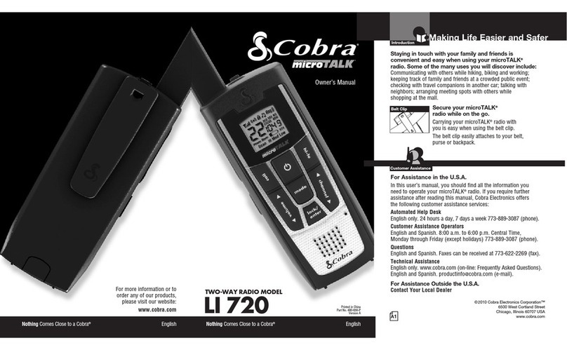 Cobra microTalk LI 720 Manuel utilisateur