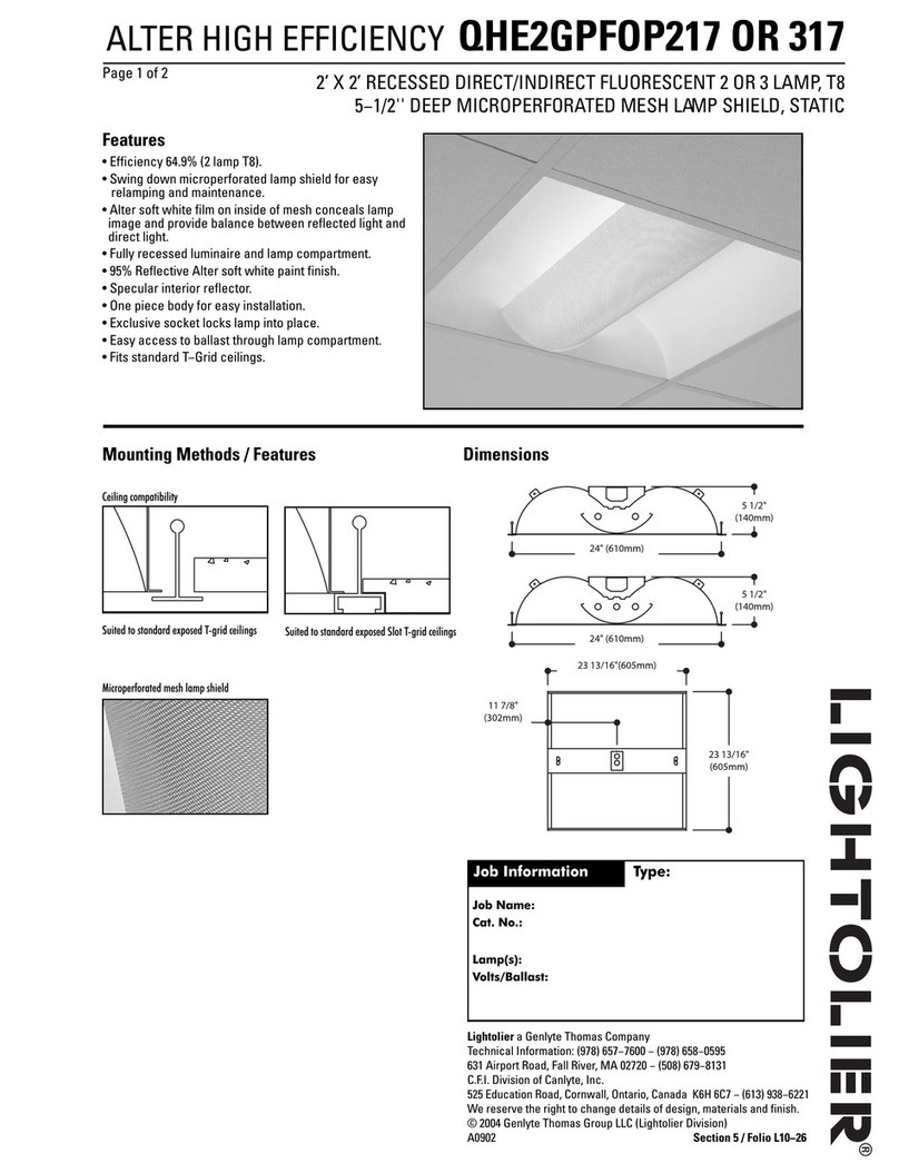Lightolier QHE2GPFOP217 Manuel utilisateur